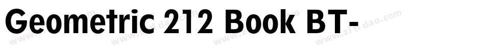 Geometric 212 Book BT字体转换